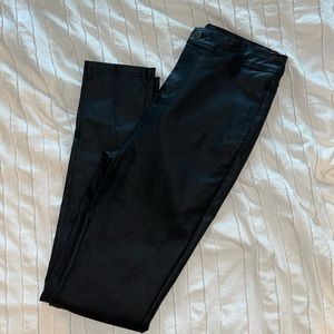 WINDSOR Black Faux Leather Skinny Jeans